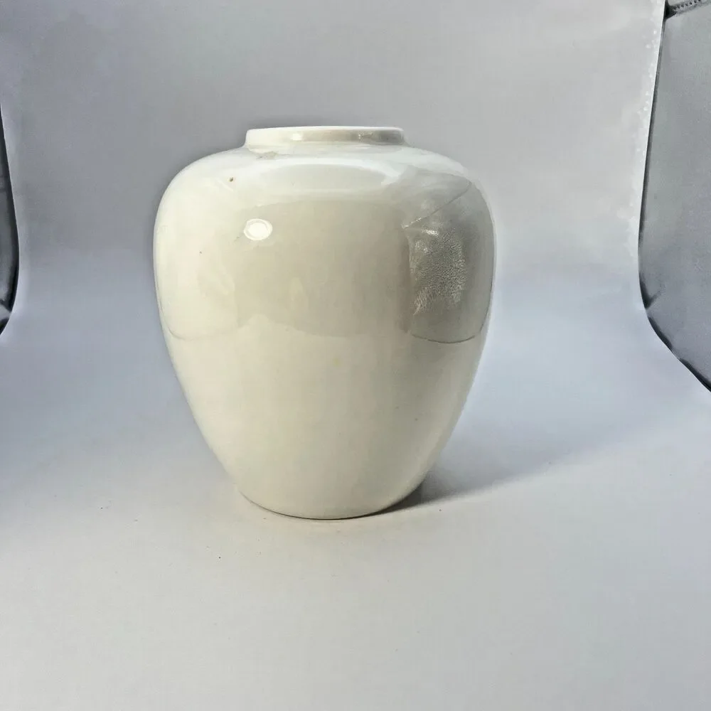 Otagiri Japan Iris Bouquet Vase White and Purple Iris Flowers 5ins high